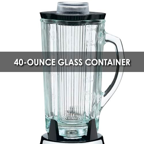 Waring Commercial BB900G 1/2 HP Chrome Bar Blender with 40-Ounce Glass Container Silver - Image 2