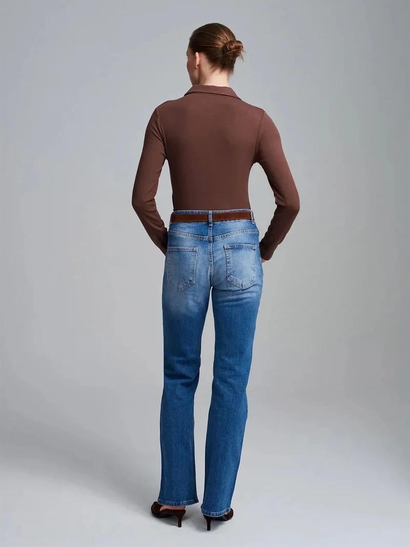 ديلفين Dilvin Low-Waist Straight-Leg Jeans