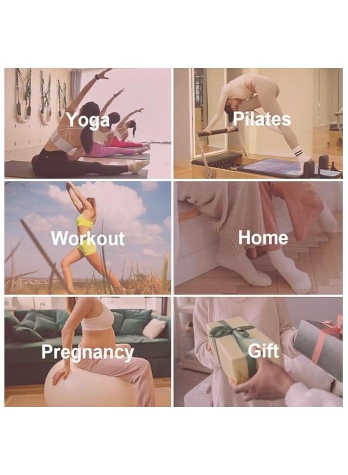 4 أزواج جوارب اليوغا للنساء ، جوارب غير قابلة للانزلاق بيلاتيس جوارب لليوغا ، بيلاتس ، الباليه ، الرقص ، التمرين ، الرقص - Image 5