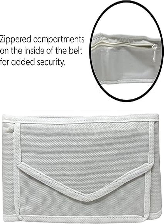 TheMujtaba® Adjustable Ihram Belt with Squeeze Belt Release System, Front Pockets and Zippered Compartments - Perfect for Hajj and Umrah - Image 3