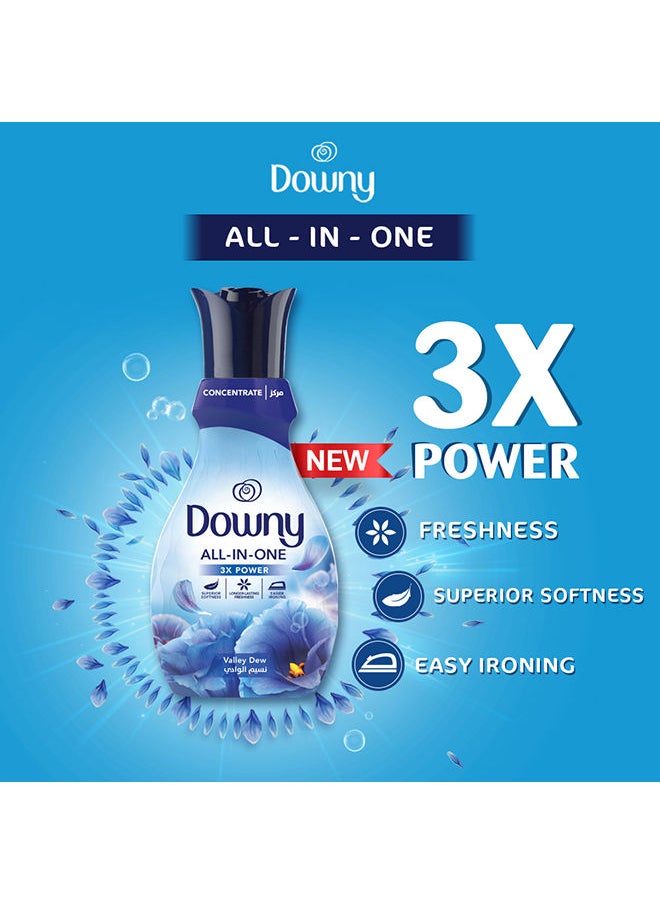 Downy - All-In-One Fabric Softener Concentrate Valley Dew Scent Dual Pack 1Liters - Image 1