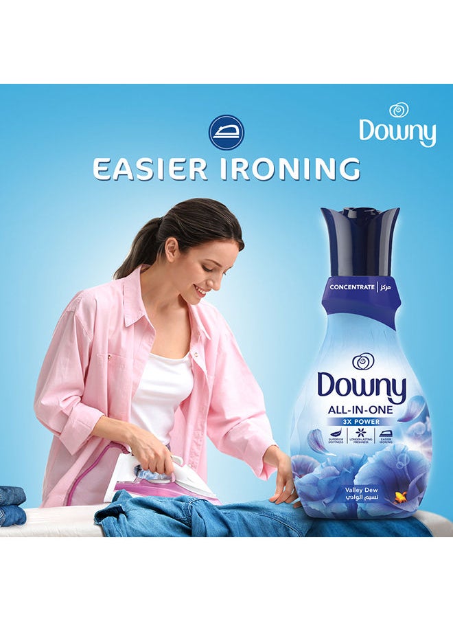 Downy - All-In-One Fabric Softener Concentrate Valley Dew Scent Dual Pack 1Liters - Image 1