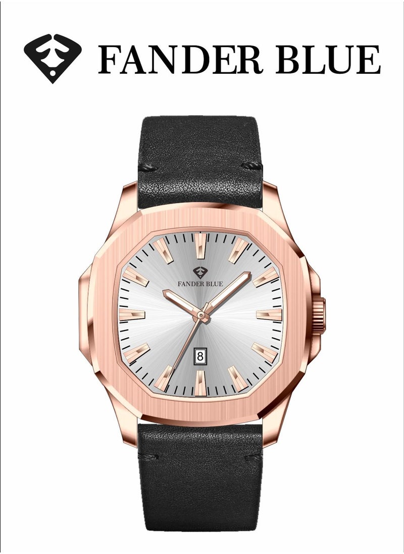 FANDER BLUE Men's watch with a geometric design inspired by luxury 