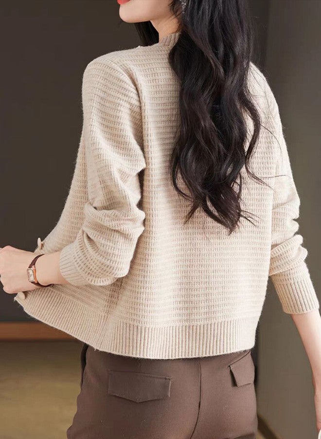 YUNIQEE كارديجان بيج بتفاصيل الأزرار للنساء - Image 3