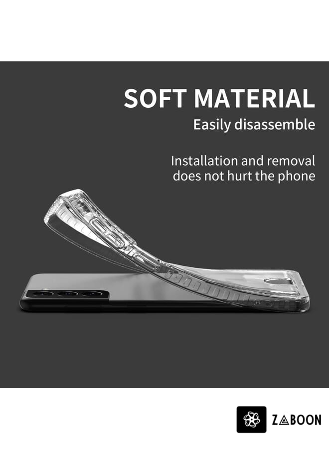 Zaboon Protective Case Cover For Samsung Galaxy S21 Ultra 5G Card Bag Shockproof Transparent - Image 4