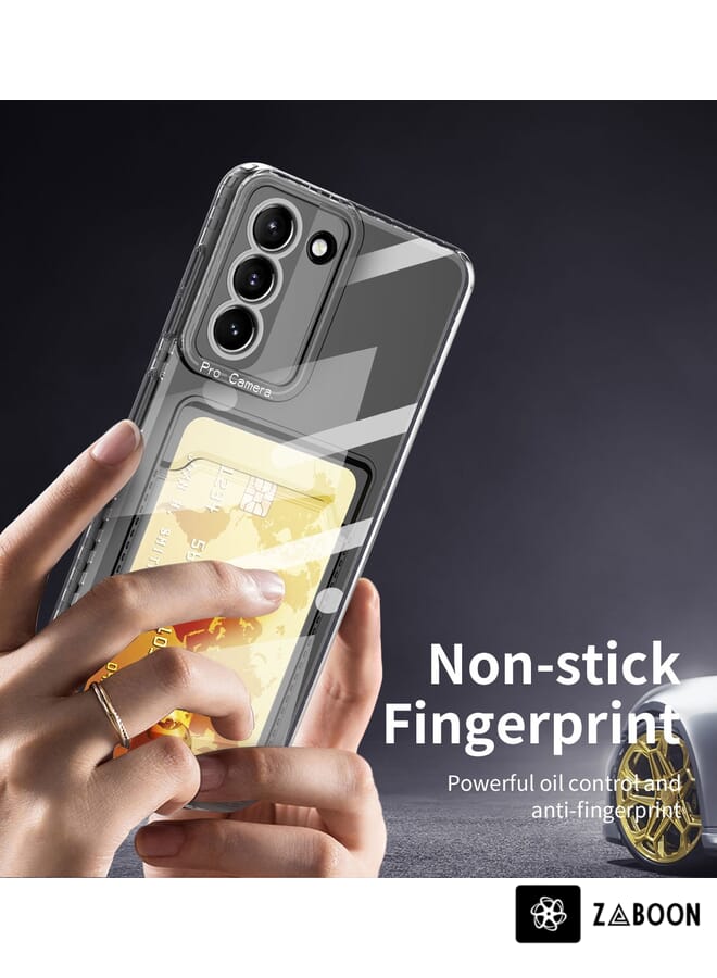 Zaboon Protective Case Cover For Samsung Galaxy S21 Ultra 5G Card Bag Shockproof Transparent - Image 5