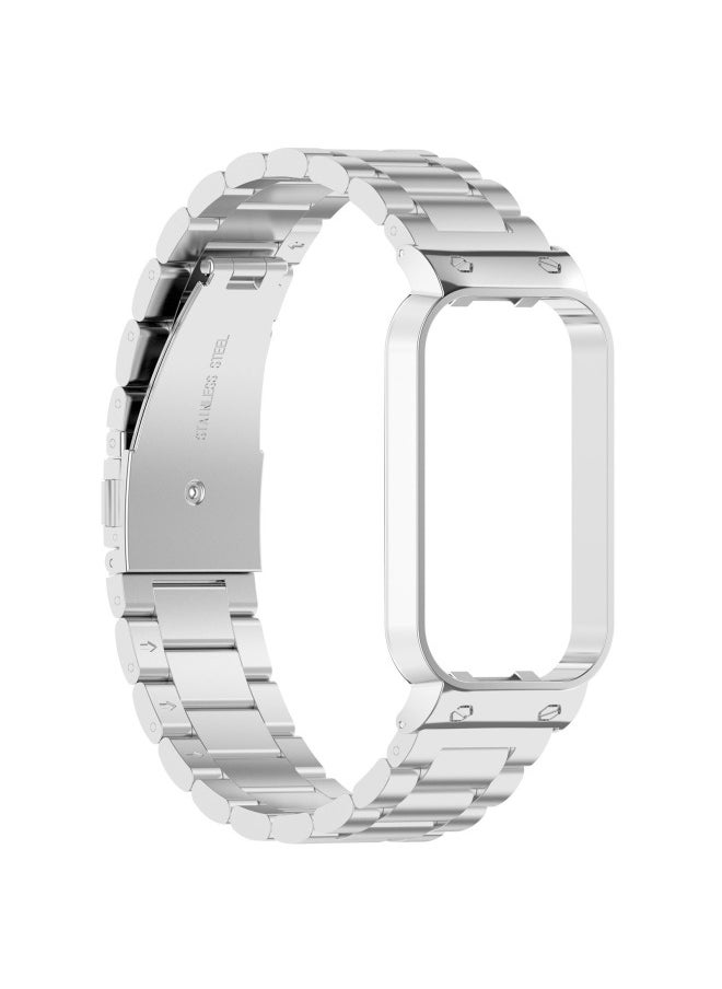 Generic - For XiaomiMi Band8 Active Milano Strap Redmi Redmi Bracelet 2 Metal Steel Strap-Color:Rose Gold (milanese Strap) - Image 1