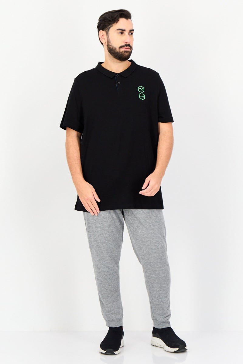 PUMA قميص بولو خارجي بأكمام قصيرة بتصميم نحيف للرجال من بومة x One8، أسود - Image 4