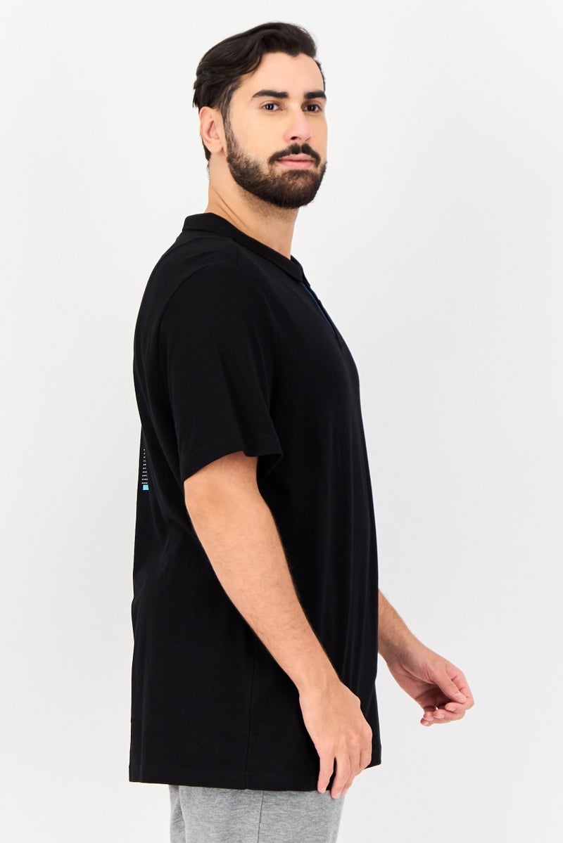 PUMA قميص بولو خارجي بأكمام قصيرة بتصميم نحيف للرجال من بومة x One8، أسود - Image 3