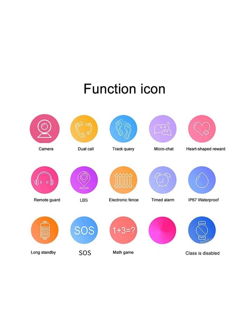 Waterproof Smart Watch For Kids Blue - Image 4