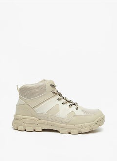 DUCHINI Boys Textured High-Cut Boots With Zip Closure  - Image 1