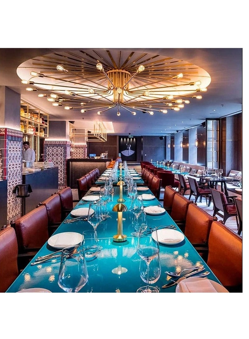 ELTRAZONE Table Lamps LED Table Lamp Cordless Rechargeable Battery LED Table Lamp for Hotel/restaurant/Home/Reading Retro Western Restaurant Cafe Outdoor Desk Lamp Desk Lamps (GOLD) - Image 2