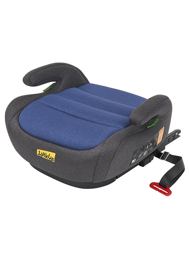 جوفيكيدز Jovikids Ohho I-Size Booster Seat for Car with ISOFIX, 125-150cm (Group 2/3, 6-12 Years), Portable Car Seats for Kids, Comfortable, Compact, Great for Travel, ECE R129, Blue - Image 2