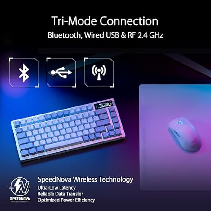 ROG AZOTH - KEYBOARD - 75%, HOT-SWAPPABLE, 90MP031A-BKFA10 - Image 2
