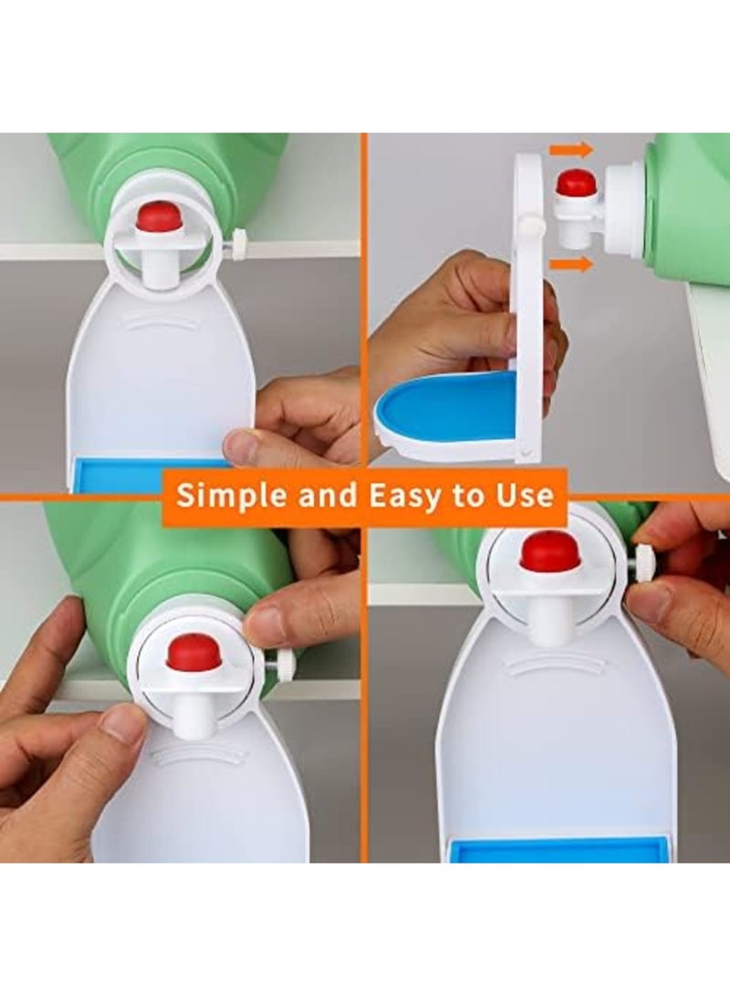 Luckam 2 PCS Laundry Liquid Detergent Cup Holder Dulinkas Drip Catcher Tray Fabric Softener Drip Catcher Soap Holder Tray Cup Laundry Cup Holder and Drip Tray Laundry Cup Stand Container - Image 2