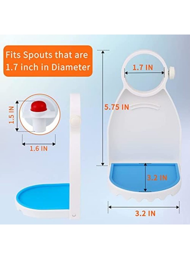 Luckam 2 PCS Laundry Liquid Detergent Cup Holder Dulinkas Drip Catcher Tray Fabric Softener Drip Catcher Soap Holder Tray Cup Laundry Cup Holder and Drip Tray Laundry Cup Stand Container - Image 4