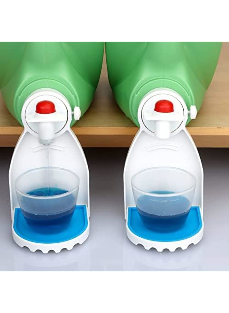 Luckam 2 PCS Laundry Liquid Detergent Cup Holder Dulinkas Drip Catcher Tray Fabric Softener Drip Catcher Soap Holder Tray Cup Laundry Cup Holder and Drip Tray Laundry Cup Stand Container - Image 5