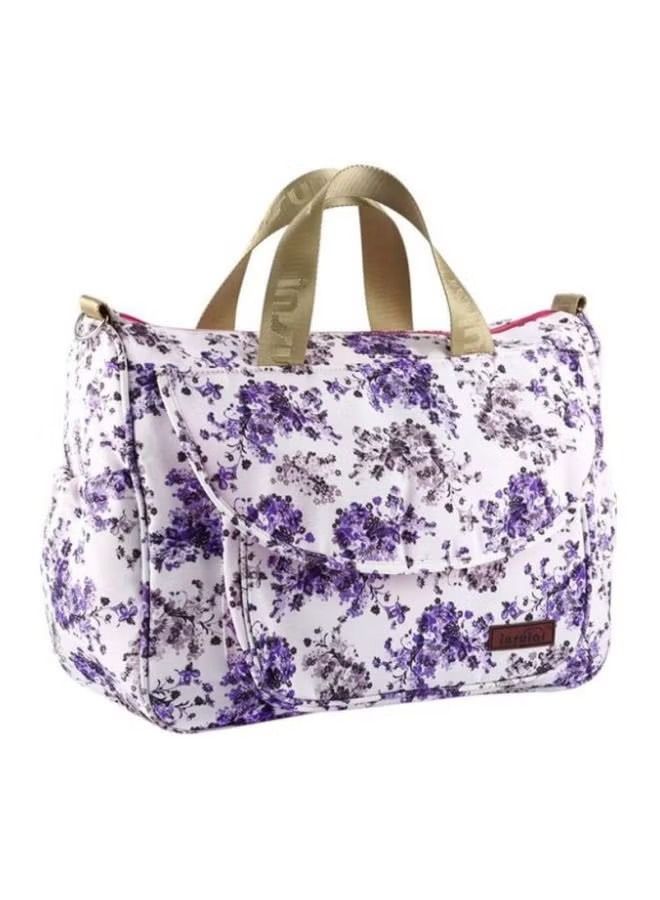Goolsky Goolsky Multifunctional Floral Print Travel Nappy Bag Simple Shape With Bottle Bag And Shoulder Strap - Image 3