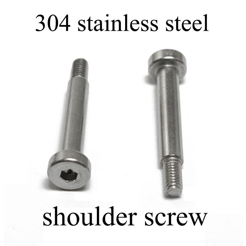 Pro Bamboo Kitchen 4pcs 304 Stainless Steel Hex Socket Shoulder Bolt M4 Thread 5mm Shoulder Dia 25mm Shoulder Length for Textile, Hydraulic, Injection Molding and Machinery Industries - Image 4