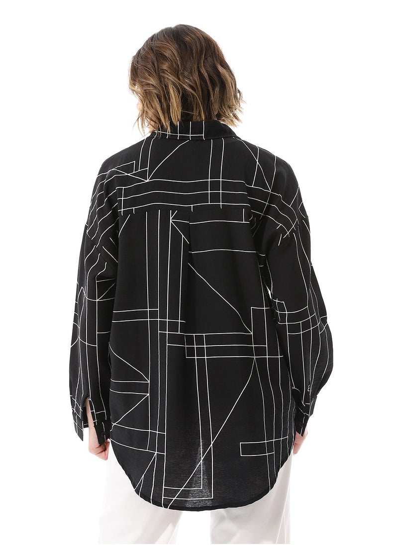 Coctail - shirt-5663-black*white - Image 1
