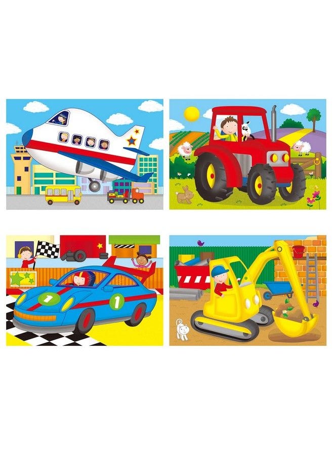 GALT Toys 4 Puzzles In A Box Vehicle Themed Multi Sized/Piece Puzzles Ages 3 Plus Years  - Image 3