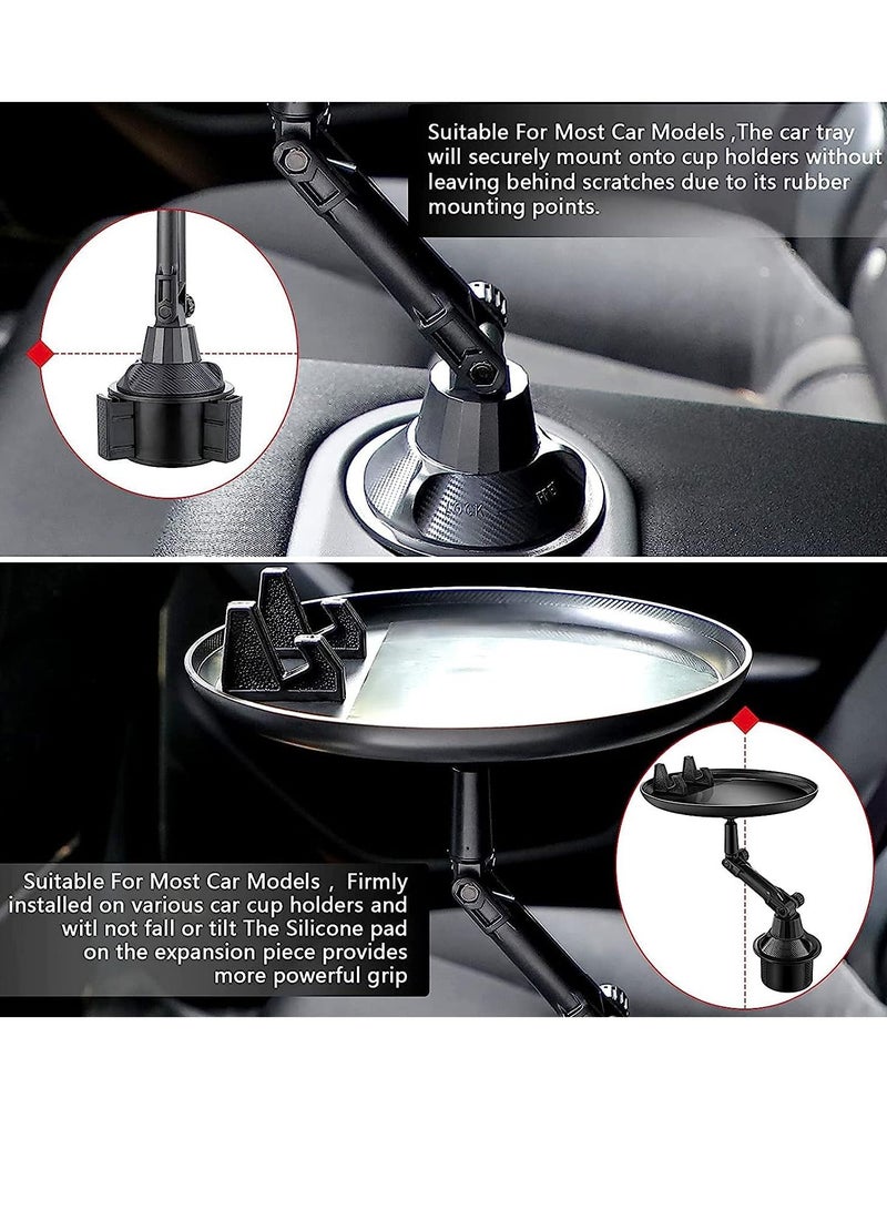 Cup Holder Tray for Car - Enjoy Your Meal and Stay Organized - Adjustable Car Tray Table with Surface, Phone Slot, and 360° Swivel Arm - Car Food Table for Cup Holders Wide - Image 5