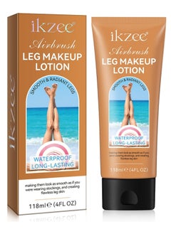 IKZEE 118ml Airbrush Leg Makeup Lotion Effect Leg Makeup Moisturize Light Leg Makeup Waterproof No Transfer Long Lasting Leg Skin Makeup Cover Cover Leg Scar Varicose Veins and Tattoo Cover Up Makeup Cream Fairest Glow 03 