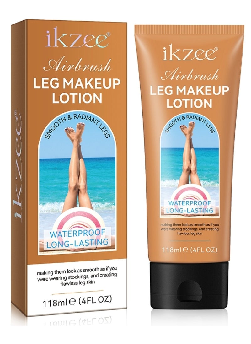 IKZEE 118ml Airbrush Leg Makeup Lotion Effect Leg Makeup Moisturize Light Leg Makeup Waterproof No Transfer Long Lasting Leg Skin Makeup Cover Cover Leg Scar Varicose Veins and Tattoo Cover Up Makeup Cream Fairest Glow 03 