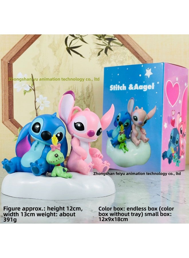 Swim Stitch Hand-held  Stitch Doll Blind Box Twisted Egg Doll Machine Ornaments Generation-Color:Type A Couple Stitch-boxed - Image 1