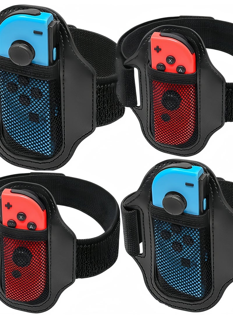 OasisLink Switch Leg Strap for Nintendo Switch Sports, [4 Pack] TGDPLUE Switch Soccer Leg Straps Compatible with Switch Sports/Ring Fit Adventure, Two Size Adjustbale Elastic Strap for Adults & Children  - Image 1