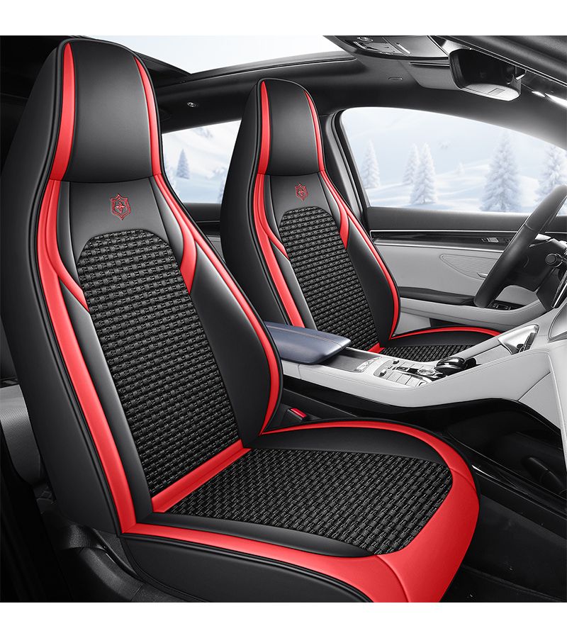 Faux Leather Car Seat Cover For Front Single Sports Seat Orange Easy To Clean Comfortable Universal Durable Breathable Easy Install Year Round Protection Premium Upgrade Interior - Image 5