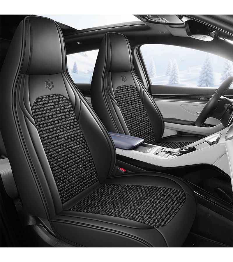 Faux Leather Car Seat Cover For Front Single Sports Seat Orange Easy To Clean Comfortable Universal Durable Breathable Easy Install Year Round Protection Premium Upgrade Interior - Image 1