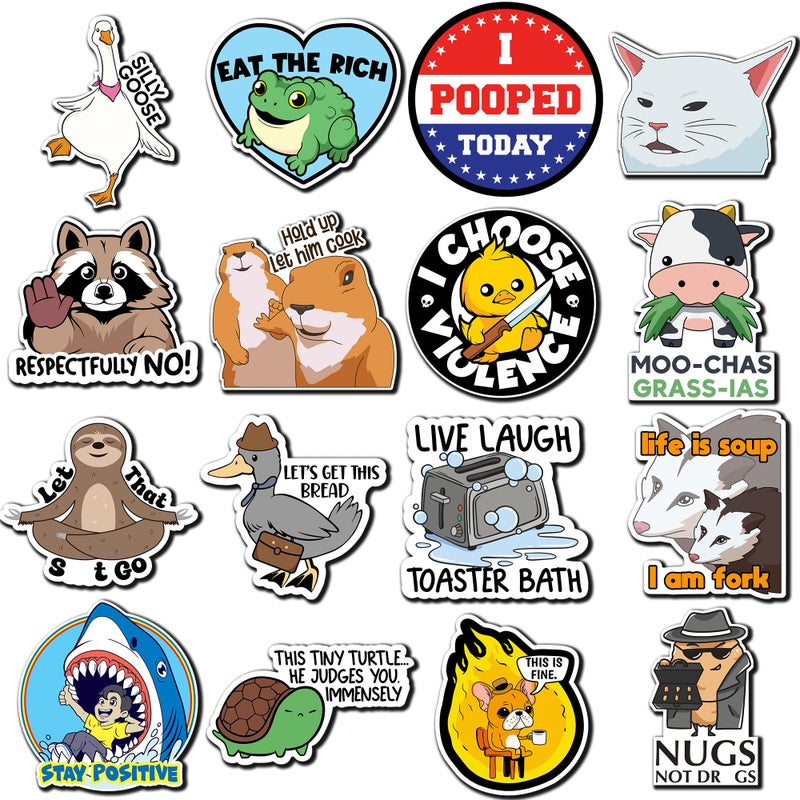 Debinolo 16 PCS Funny Fridge Magnets for Adults, and Words for Refridgerator Cabinet Door Dishwasher Filing Cabinets Tool Box Home/Office Decorations (16, Funny) - Image 1