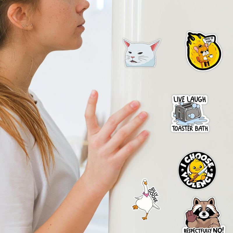 Debinolo 16 PCS Funny Fridge Magnets for Adults, and Words for Refridgerator Cabinet Door Dishwasher Filing Cabinets Tool Box Home/Office Decorations (16, Funny) - Image 2