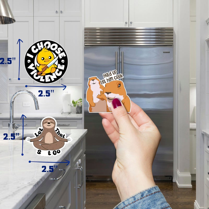 Debinolo 16 PCS Funny Fridge Magnets for Adults, and Words for Refridgerator Cabinet Door Dishwasher Filing Cabinets Tool Box Home/Office Decorations (16, Funny) - Image 3