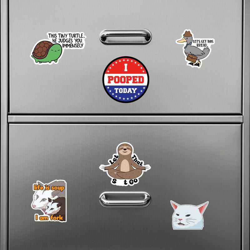 Debinolo 16 PCS Funny Fridge Magnets for Adults, and Words for Refridgerator Cabinet Door Dishwasher Filing Cabinets Tool Box Home/Office Decorations (16, Funny) - Image 5