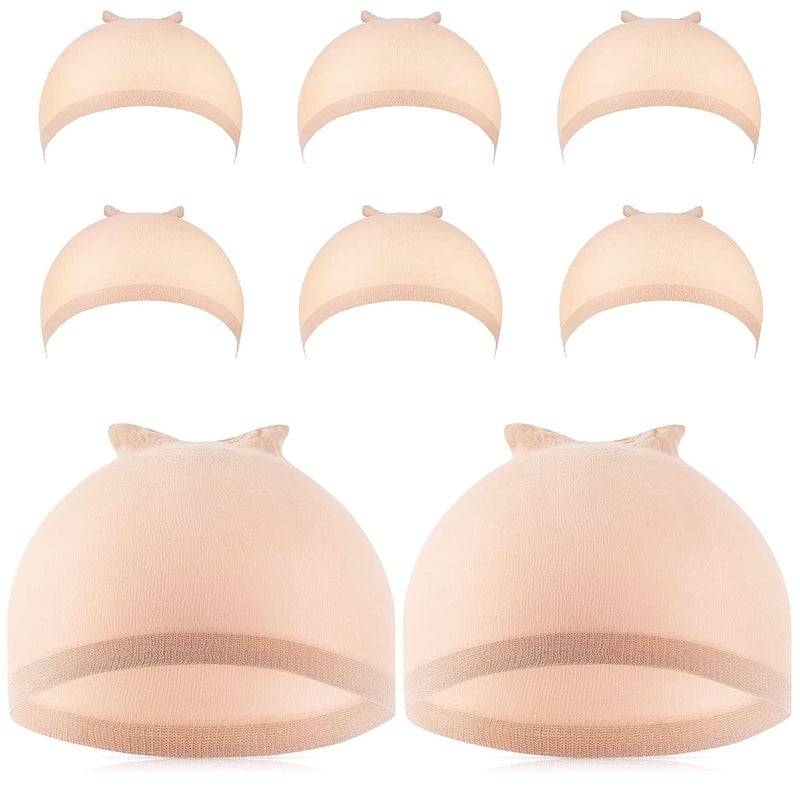 IKOCO Wig Caps 6Pcs Stretchy Nylon Wig Caps for Women Lace Front Beige