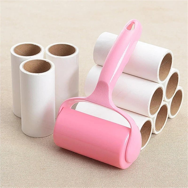 Snacko Portable Tearable Roll Paper Sticky Roller for Pet Hair & Dust Removal - Replaceable Cleaning Brush Tool for Clothes, Carpets, and More - Image 3