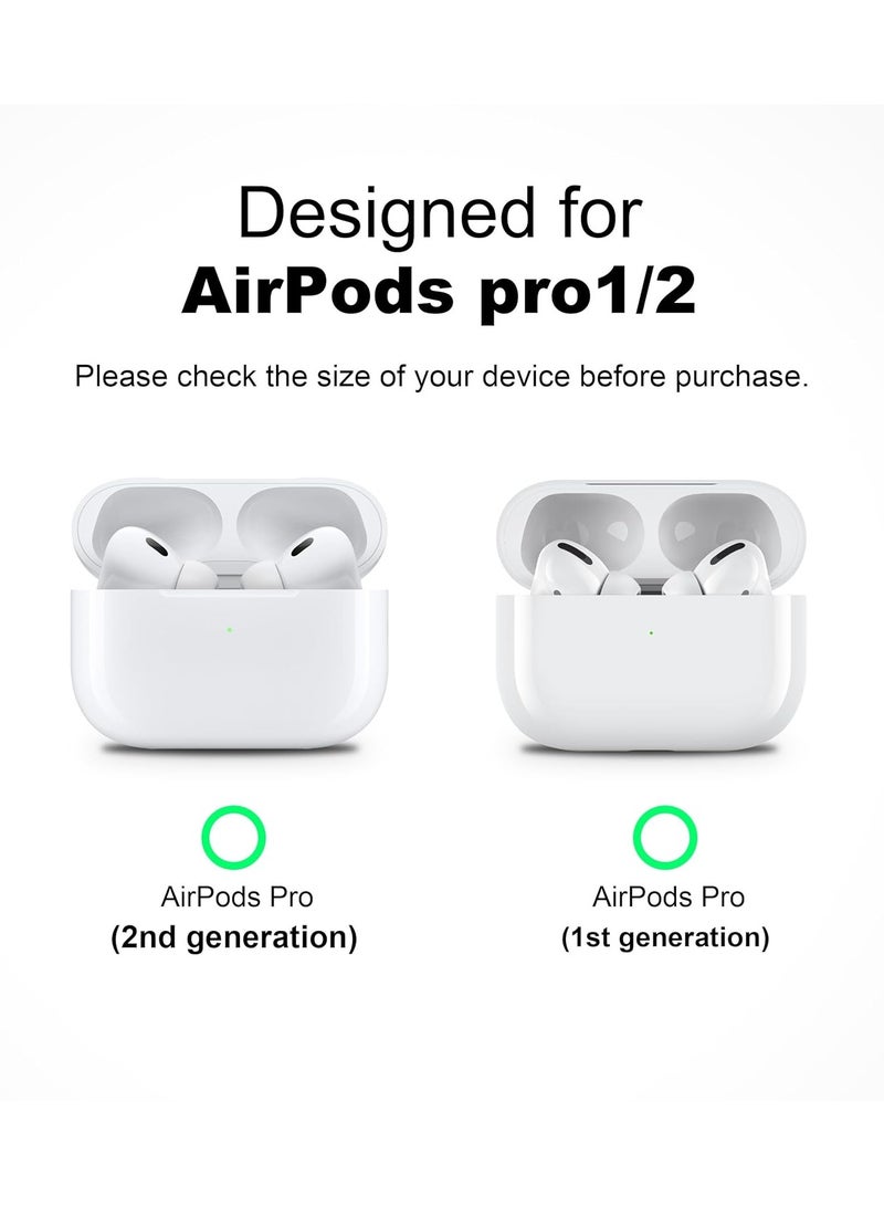 for AirPods Pro 2  Protective Case, One-Touch Opening Function Headphone Case with Phone Holder Function, Drop Protection, Cleaning Kit Included, Black  - Image 2