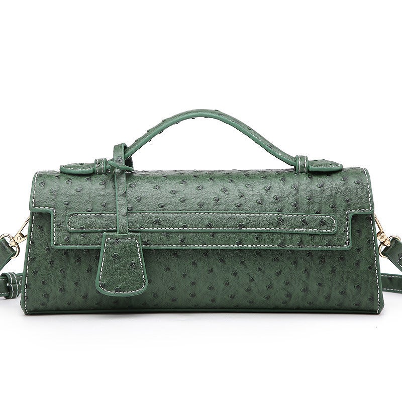 Selling High-End New Ostrich Pattern Texture Handbag Women'S Bag Light Luxury Snake Pattern Niche Crossbody Bag Shoulder Bag - Image 1
