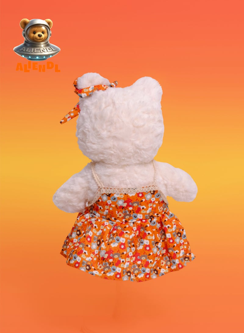 ALIENDL Pure Pup – Plush Dog Stuffed Animal Toy for Baby Kids, Soft Cute Puppy Dress Doll Gift Set with Removable Clothes & Pouch, Lovely Gift for Kids, Girls & Friends - Image 4