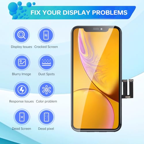 DGSCSMY Screen Replacement for iPhone XR 3D Touch LCD Display Digitizer Full Assembly Repair 6.1" Front Glass Waterproof Adhesive Sticker Fix Tools Kit A1984 A2105 A2106 A2108 - Image 4