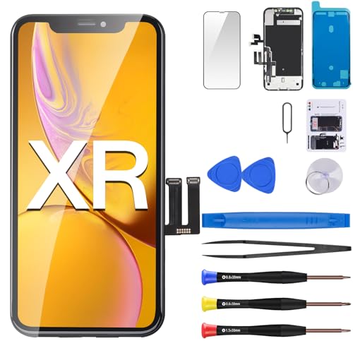 DGSCSMY Screen Replacement for iPhone XR 3D Touch LCD Display Digitizer Full Assembly Repair 6.1" Front Glass Waterproof Adhesive Sticker Fix Tools Kit A1984 A2105 A2106 A2108 - Image 1