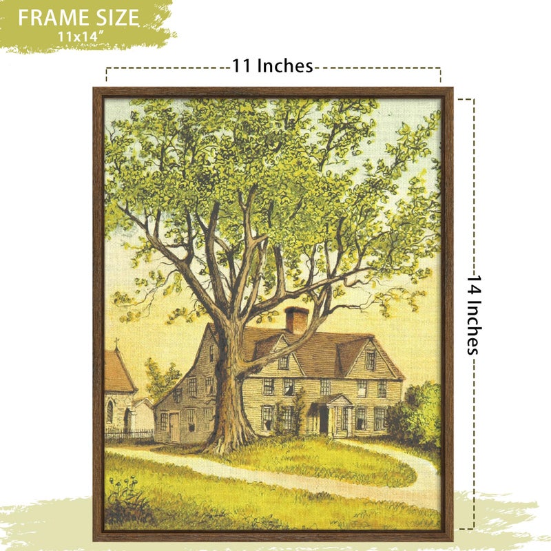 Abtgt 11x14 Canvas Floating Frame with 0.9" Deep, Brown Floater Frame for Canvas Paintings with Adhesive, Vertical or Horizontal Wall Art frame for Prints Oil Painting Diamond Decor, 1 Pack. - Image 5