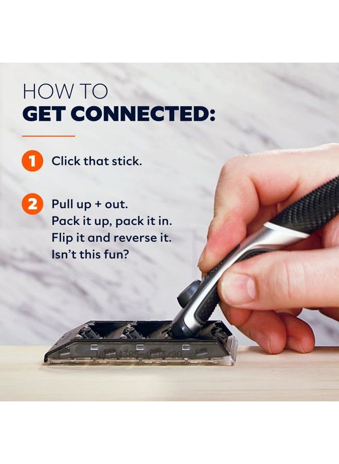 DOLLAR SHAVE CLUB - 4 Blade Razor Refills (16 Pack) | Swift Rinse Blades for Longer and Thicker Hair - Image 1