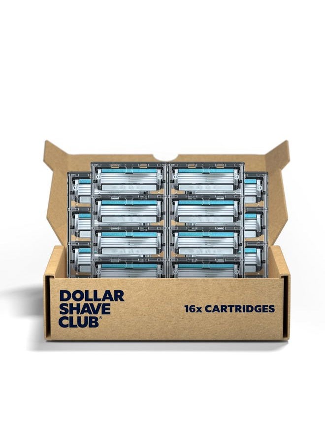 DOLLAR SHAVE CLUB 4 Blade Razor Refills (16 Pack) | Swift Rinse Blades for Longer and Thicker Hair  - Image 1