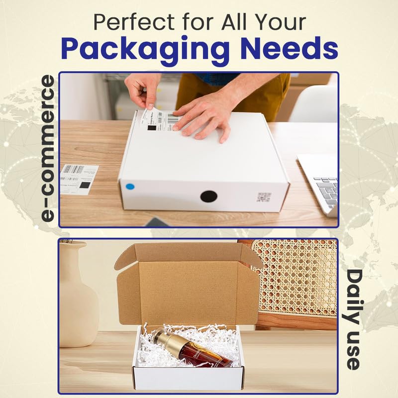 ADDANBI White 3 Ply Self Locking Corrugated Box 10x7x3.5 Inch Pack of 25 for Packaging Storing Courier E-Commerce Shipping and Goods Transportation - Image 4