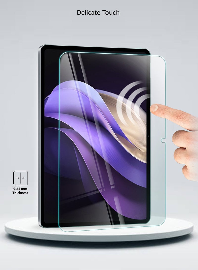 دبليو تيك Vivo Pad3 2024 (12.1 بوصة) واقي شاشة من الزجاج المقوى بحواف منحنية بغطاء كامل - شفاف - Image 3