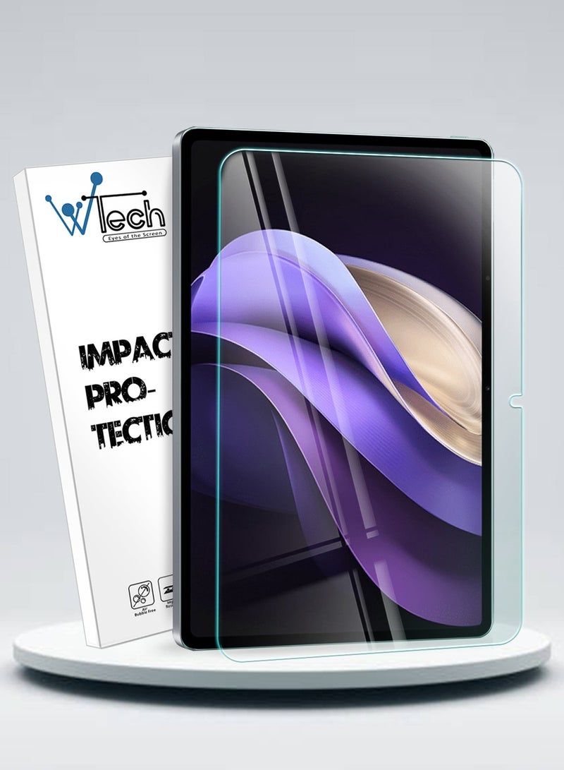 دبليو تيك Vivo Pad3 2024 (12.1 بوصة) واقي شاشة من الزجاج المقوى بحواف منحنية بغطاء كامل - شفاف - Image 1