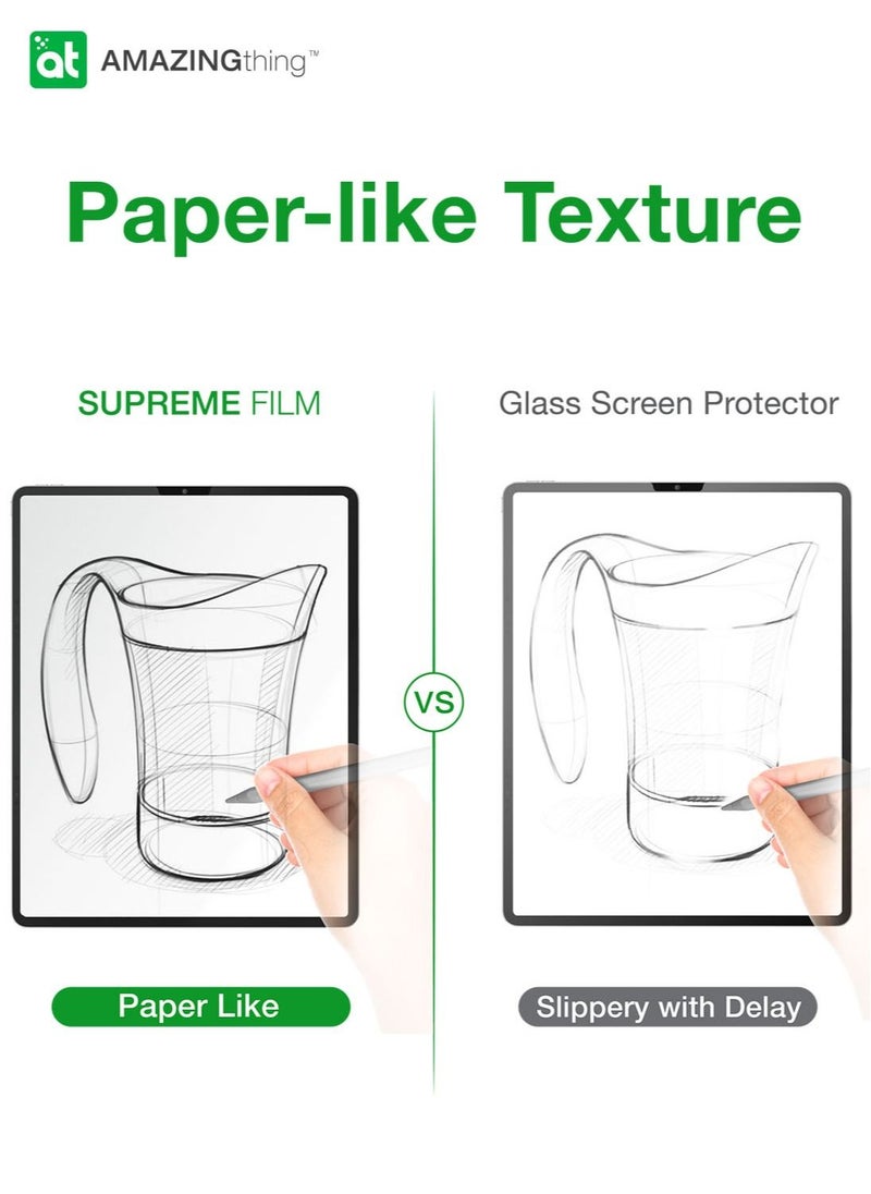 AMAZINGthing - Supreme Film for iPad Pro 12.9 inch (2021/2020) Screen Protector with Paper Texture simulation for Digital Artists Sketching/Drawing/Writing - Image 1